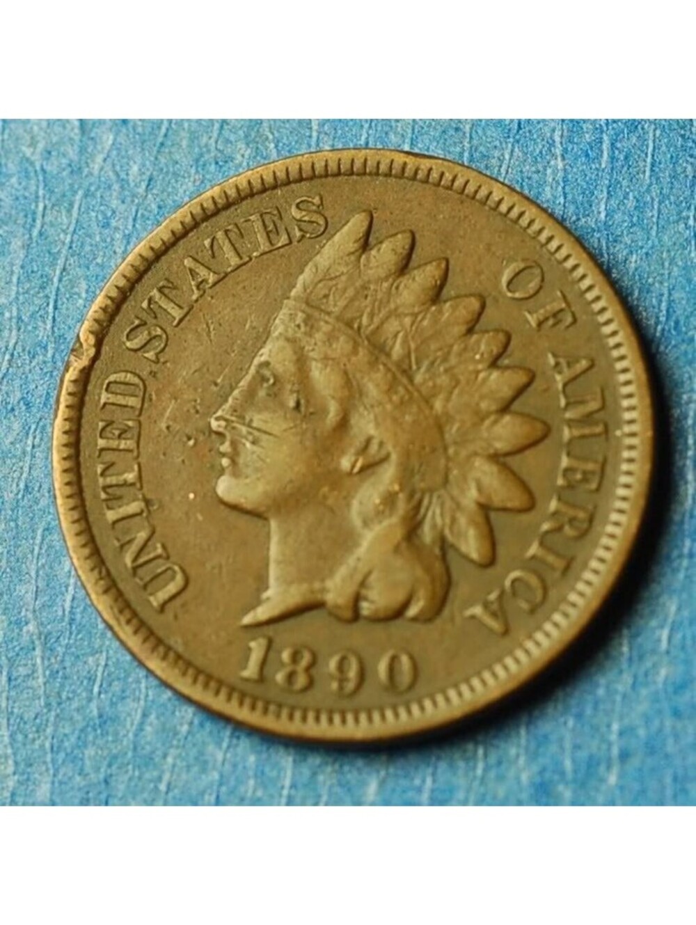 W1661 1890 Indian Head Cent Penny 1c - Check Out Our Store old coin unique gift